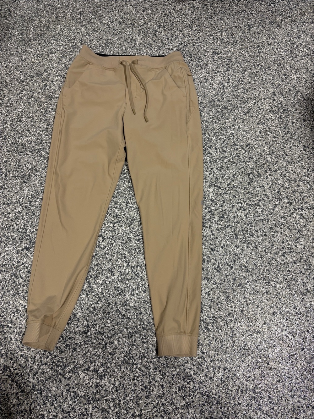 Birdies Men's Stretch Tan Jogger Pants with Drawstring Waist